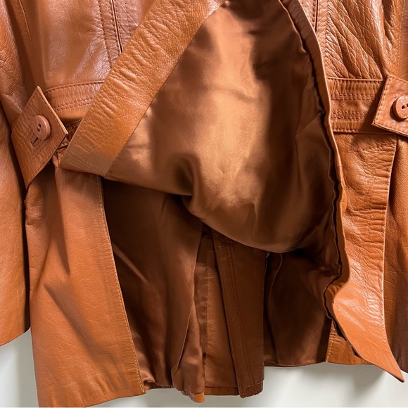 Vintage Wilsons Leather Cognac 1970's Jacket - Picture 4 of 11